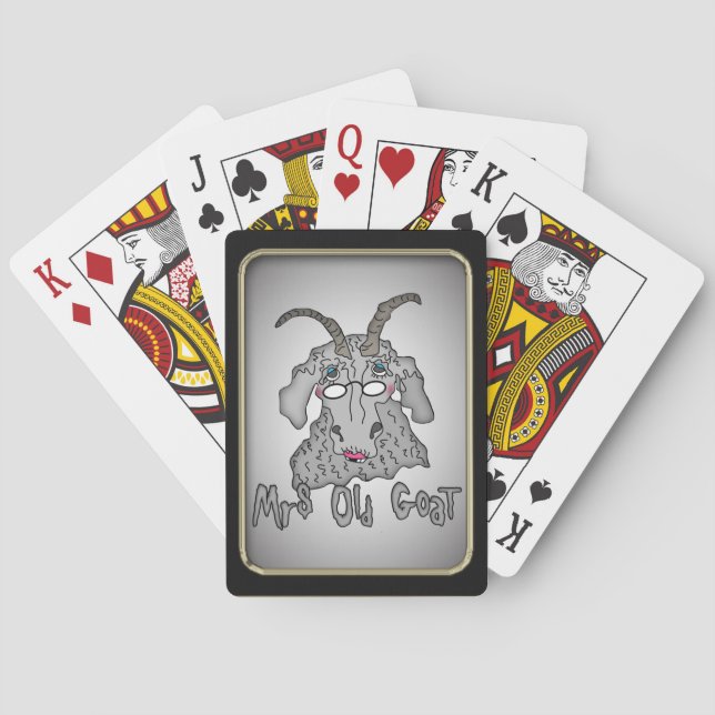 Jeu De Cartes Mme Old Goat Funny Chèvre Bicycle® Playing Cards (dos)