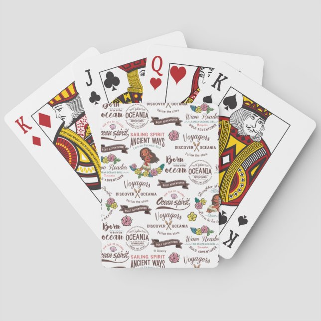 Jeu De Cartes Moana | Gras Aventurier Motif Lecture Cartes (dos)