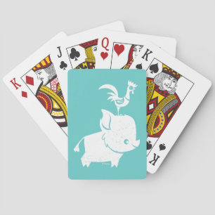 Jeu De Cartes Moana   Pua & Heihei - Silhouette