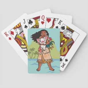 Jeu De Cartes Moana Pua & Heihei - Voyagers Jouant aux cartes