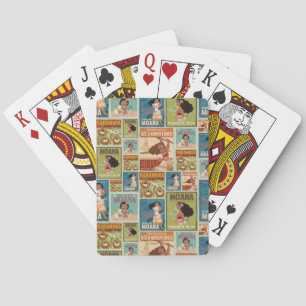 Jeu De Cartes Moana   Retro Poster Motif Jouer des cartes