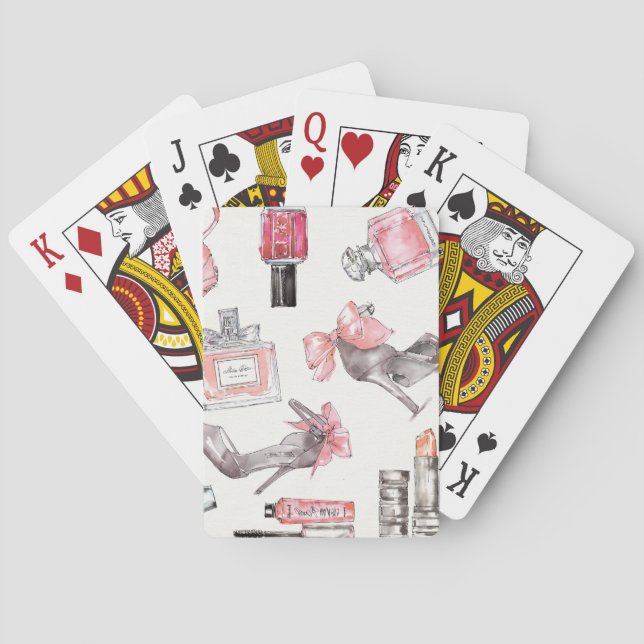 Jeu De Cartes Mode chic d'aquarelle des accents | (dos)