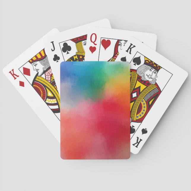Jeu De Cartes Modèle Abstrait personnalisé élégant moderne color (dos)