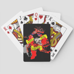 Jeu De Cartes Modèle crâne romatique et tatouage cardiaque