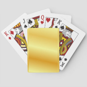 Jeu De Cartes Modèle d'apparence métal or moderne élégant