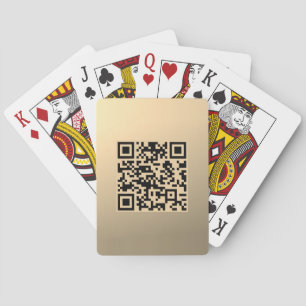 Jeu De Cartes Modèle de code QR immédiatement modifiable   Or Fa