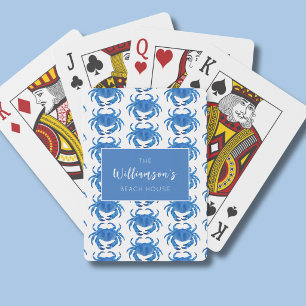 Jeu De Cartes Modèle de crabe bleu Maison de plage familiale
