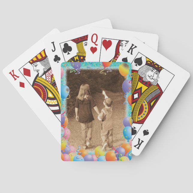 Jeu De Cartes Modèle DE LA CARTE DE JEUX D'ANNIVERSAIRE PHOTO (dos)