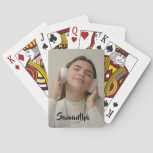 Jeu De Cartes Modèle de photo et de nom personnalisé
