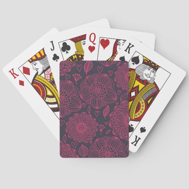 Jeu De Cartes Modèle floral (dos)
