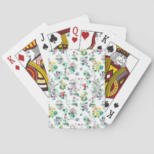 Jeu De Cartes Modèle floral clair