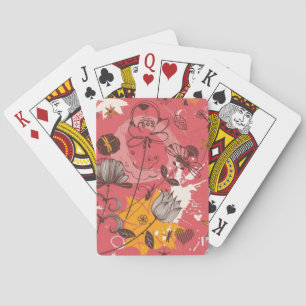 Jeu De Cartes Modèle floral rétro