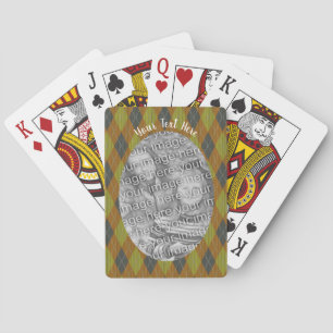 Jeu De Cartes Modèle photo de cadre de conception Jacquard Brown