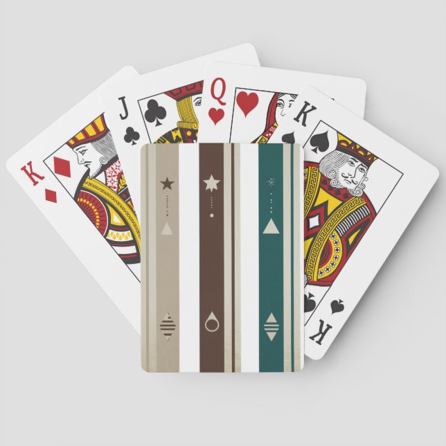 Jeu De Cartes Modern Celestial Triple Vertical Stripe Playing  (dos)