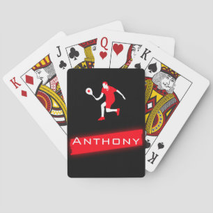 Jeu De Cartes Modern Tennis Papa Entraîneur Red Neon Highname