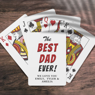 Jeu De Cartes Moderne Meilleur Papa Jour de Typographie