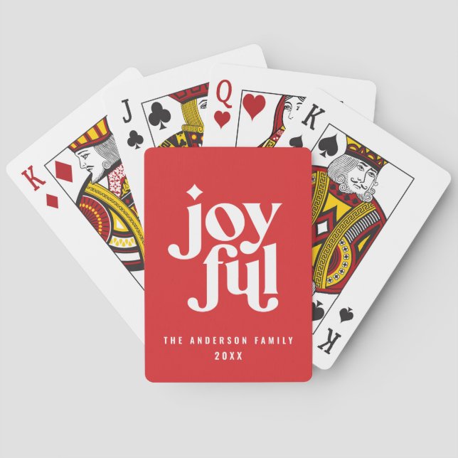 Jeu De Cartes Moderne minima graphique typographie de Noël amusa (dos)
