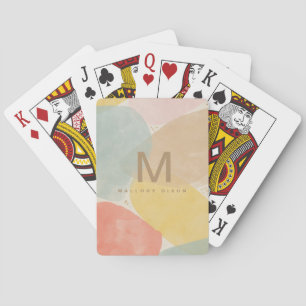 Jeu De Cartes Moderne Monogramme Abstrait Coloré