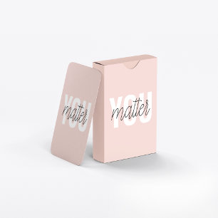 Jeu De Cartes Moderne Pastel Rose Vous Comptez Inspiration Citat