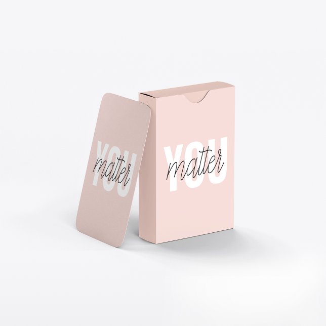 Jeu De Cartes Moderne Pastel Rose Vous Comptez Inspiration Citat (Créateur téléchargé)