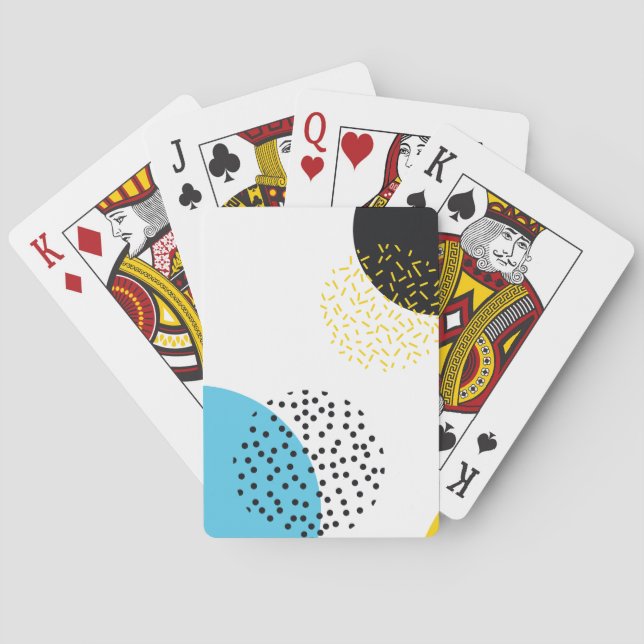 Jeu De Cartes Moderne, simple, amusant, style Memphis art géomét (dos)