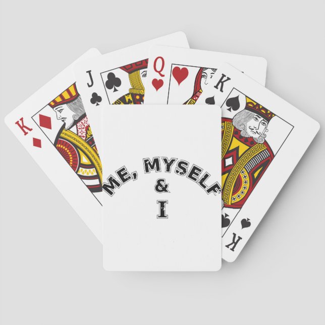 Jeu De Cartes Moi-Même Et Je Typographie (dos)