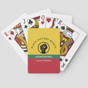 Jeu De Cartes Mois de l'histoire noire Texte courbe afro-américa