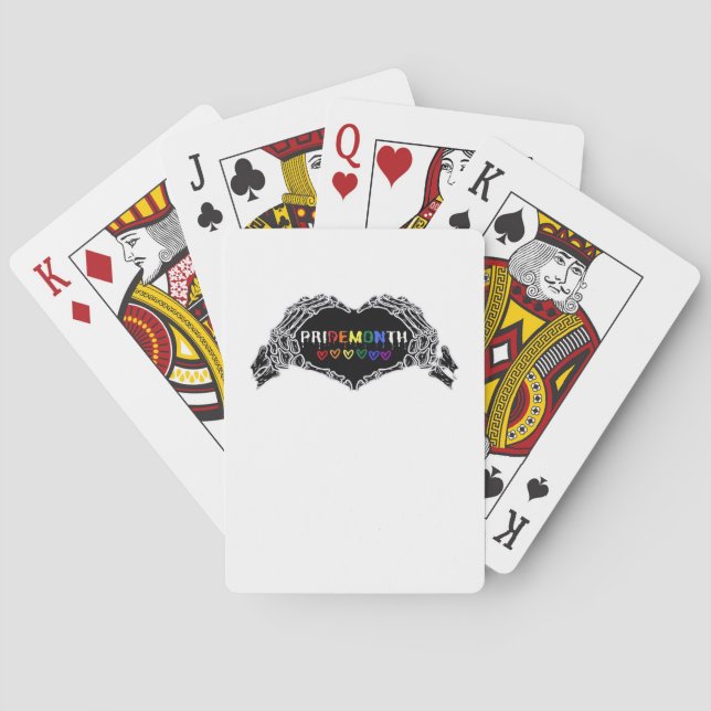 Jeu De Cartes Mois Skeleton Heart Hands LGBTQIA (dos)