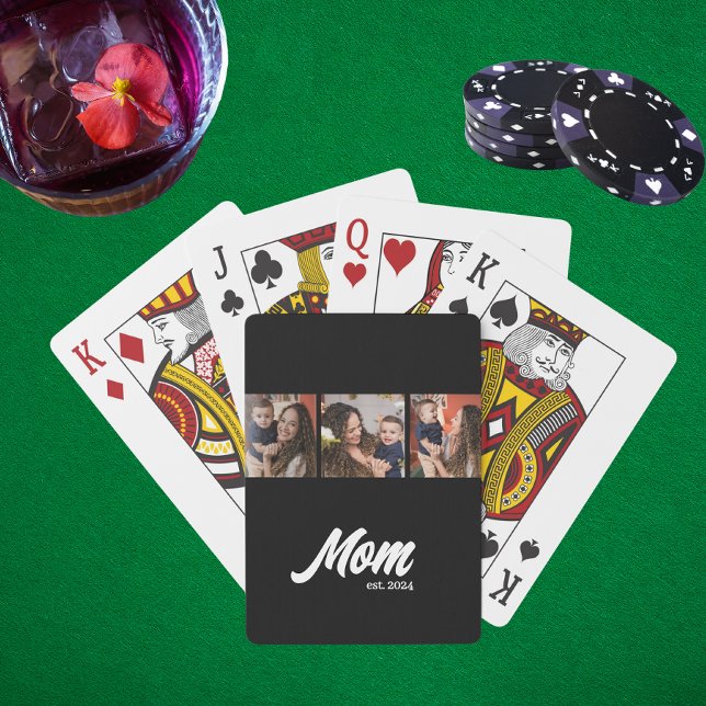 Jeu De Cartes Mom Established Modern Black Photo (Créateur téléchargé)