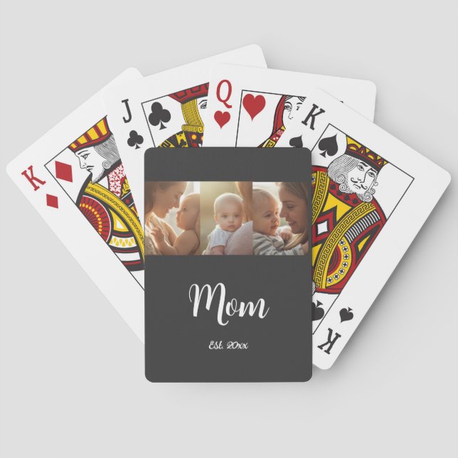 Jeu De Cartes Mom Established Modern Script Black 3 Photo (dos)