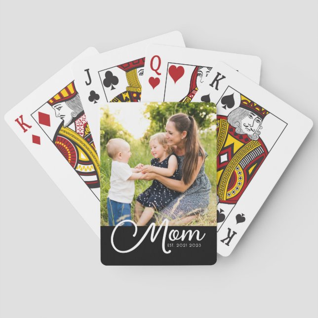 Jeu De Cartes Mom Established Script Black Photo  (dos)