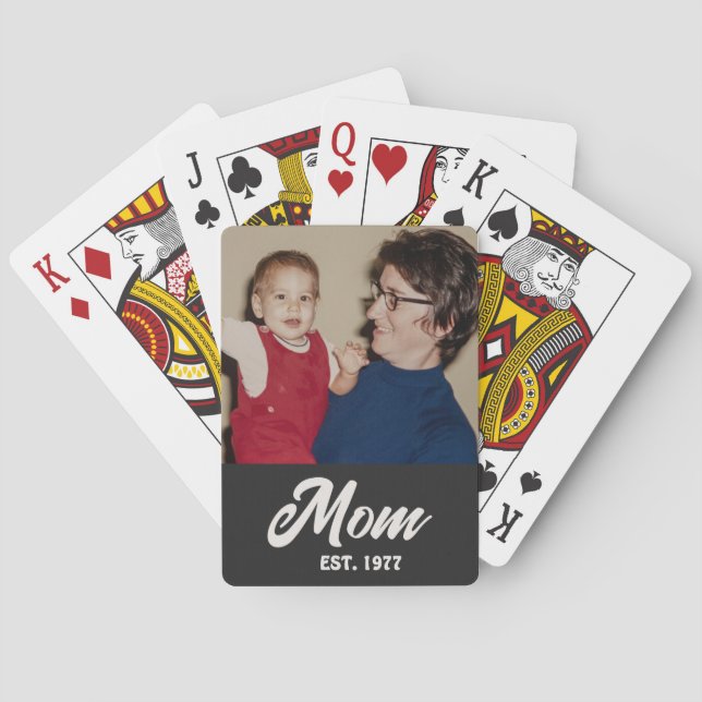Jeu De Cartes Mom Established Script Black Photo (dos)