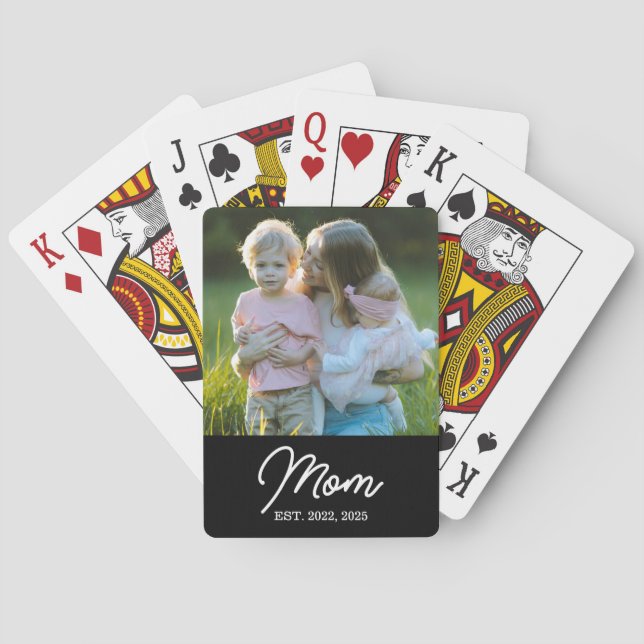 Jeu De Cartes Mom Established Script Black Photo (dos)