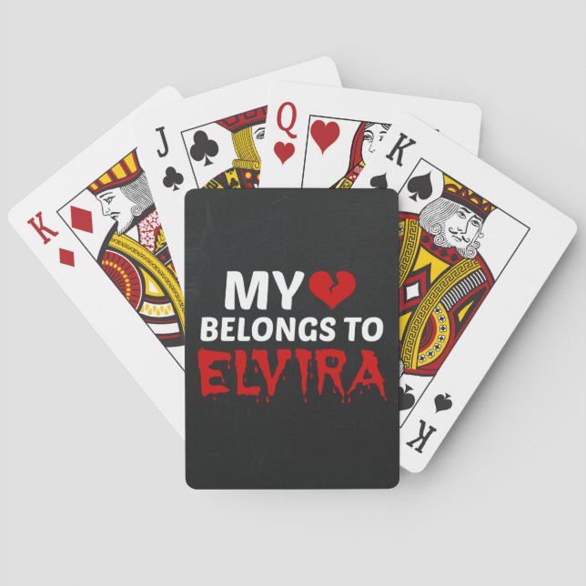 Jeu De Cartes Mon coeur appartient à Elvira (dos)
