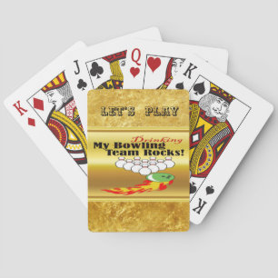 Jeu De Cartes Mon équipe de bowling/buveur roche
