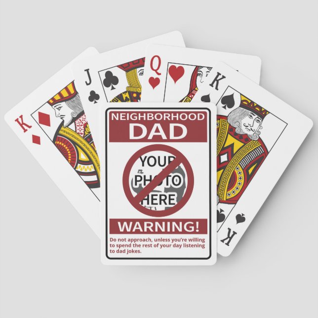 Jeu De Cartes Mon père de quartier personnel signe Red X'd Out (dos)