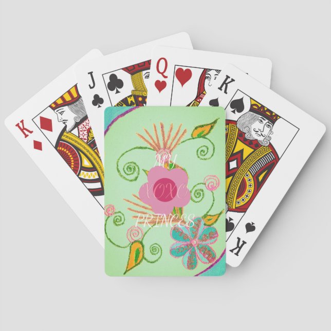 Jeu De Cartes Mon XOXO Little Princess Floral Art Design d'impre (dos)