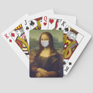 Jeu De Cartes Mona lisa dans un masque chirurgical leonardo da V