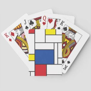 Jeu De Cartes Mondrial Minimaliste Géométrique De Stijl Art Mode