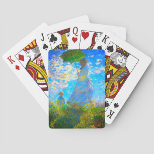 Jeu De Cartes Monet Woman avec un parasol