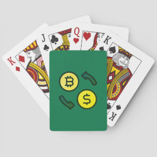 Jeu De Cartes Monnaie Bitcoin à Icônes Dollar