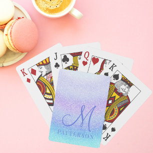 Jeu De Cartes Monogram Girly Parties scintillant Chic Sparkle No