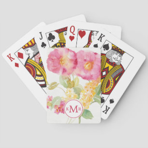 Jeu De Cartes Monogram White Daisy on Blue