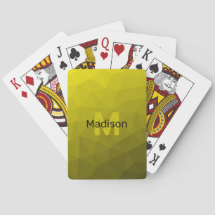 Jeu De Cartes Monogramme à motif géométrique en maille ombré fon