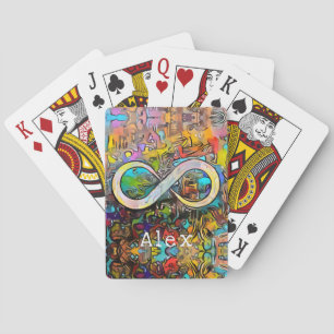 Jeu De Cartes Monogramme   Ajouter un nom   Symbole d'infini