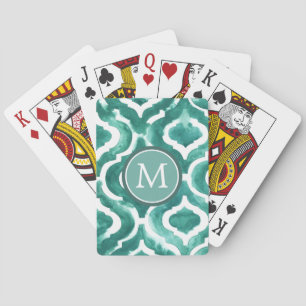 Jeu De Cartes Monogramme Aquamarine Motif IV