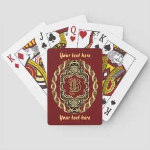 Jeu De Cartes Monogramme B Personnaliser et modifier Modifier l'