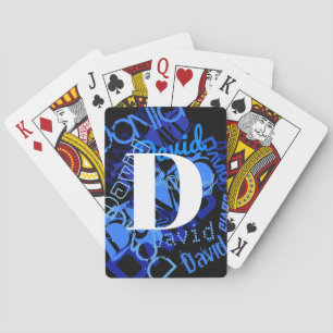 Jeu De Cartes Monogramme bleu créatif