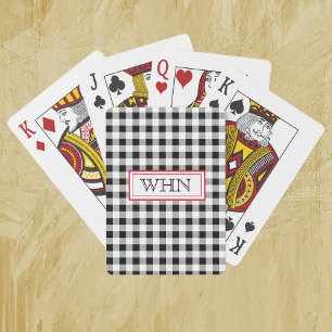 Jeu De Cartes Monogramme Buffalo Check, Red Accent Deck de