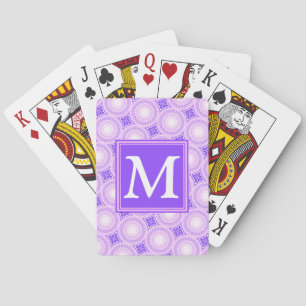 Jeu De Cartes Monogramme cercles violets motif